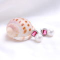 8-9mm AAA Freshwater Pearl Earring White Button Pearl Earring